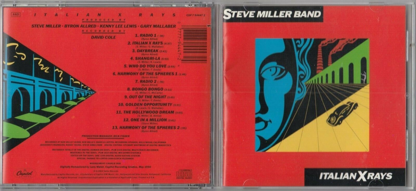 Steve Miller Band - Italian X-Rays  (Guitar) CD CDP 7944472 CAPITOL 
