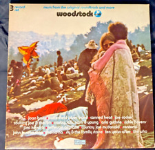 VINTAGE 1970 ORIGINAL WOODSTOCK 3 LP RECORD SET  picture