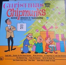 Vintage Christmas Chipmunks Alvin Simon & Theodore Vinyl Album Record Nice 1962 picture
