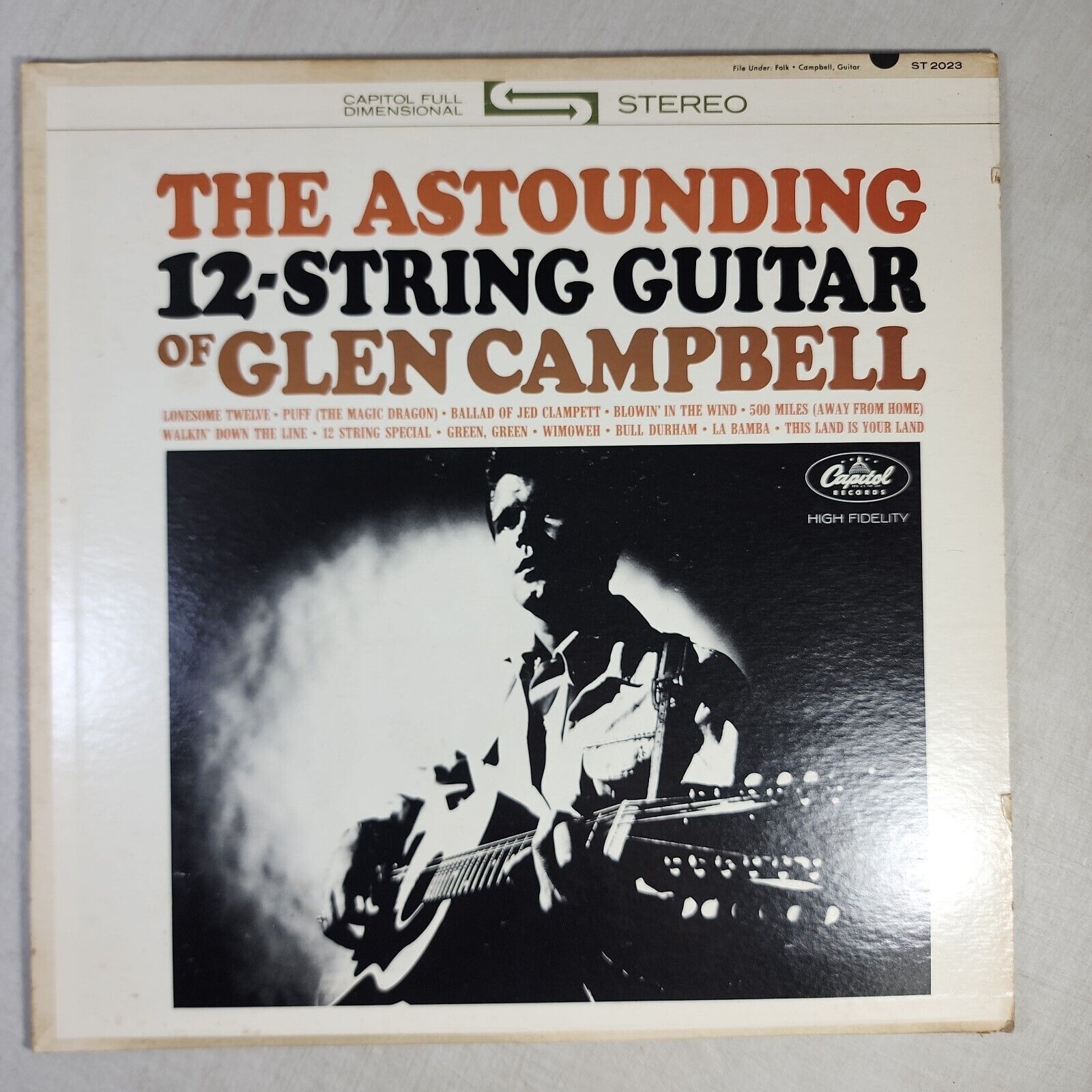 The Astounding 12-String Guitar Of Glenn Campbell 1964 Vintage Vinyl Record...
