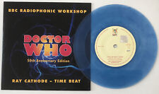RARE DOCTOR WHO THEME 50TH ANNIVERSARY 7” LTD BLUE VINYL BBC RADIOPHONIC WRKSHOP picture
