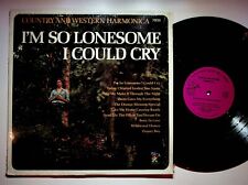 1972 Country & Western Harmonica I'm So Lonesome I Could Cry Vinyl LP Record VG+ picture