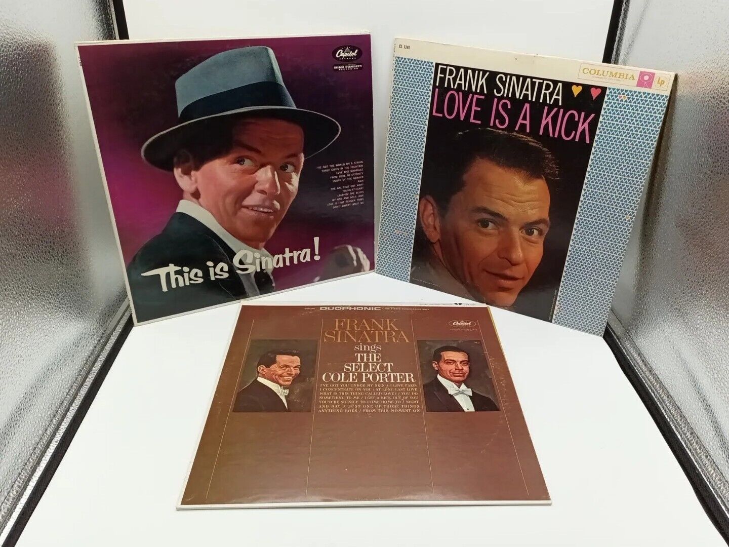 Lot of 3 Vintage Frank Sinatra Vinyl Records 