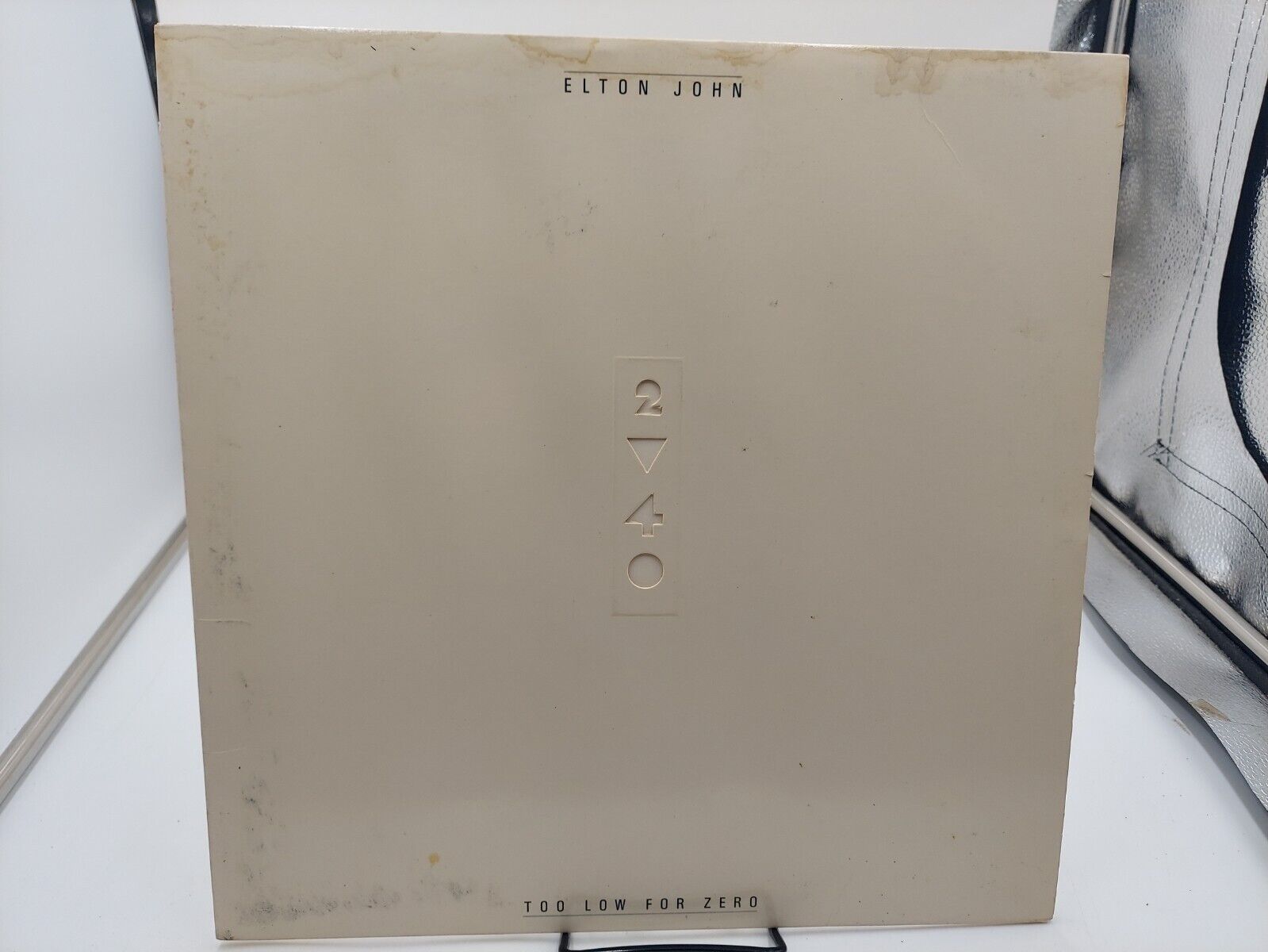 Elton John Too Low For Zero LP Record 1983 Ultrasonic Clean  EX cVG+