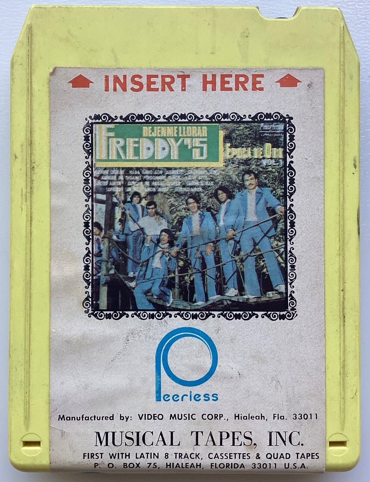 RARE Los Freddy’s - Epoca De Oro Vol. 1 (8-Track, Peerless, 1974) Latin Bolero