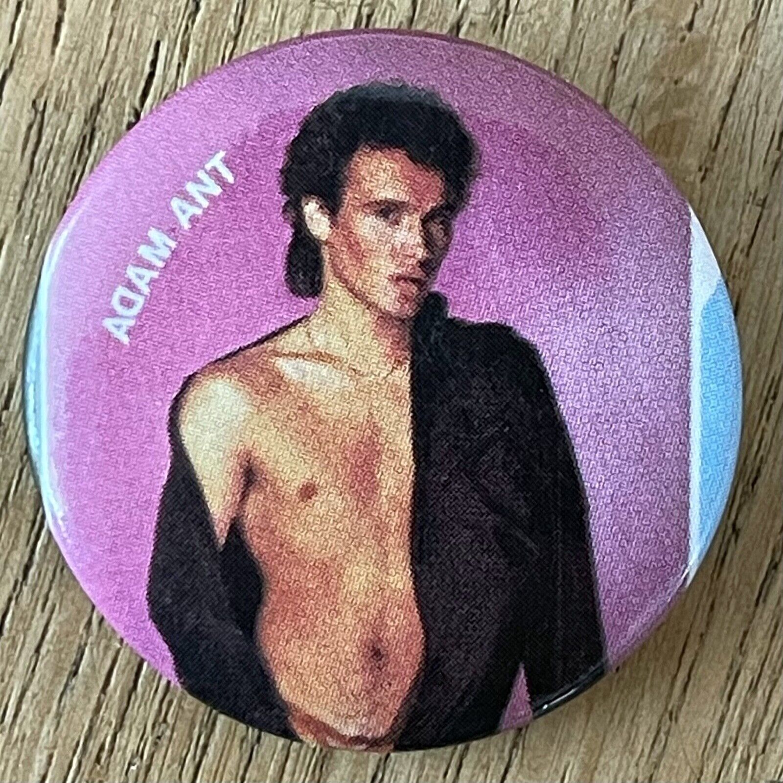 Vintage 1984 ADAM ANT licensed button Strip pin badge 1.25\