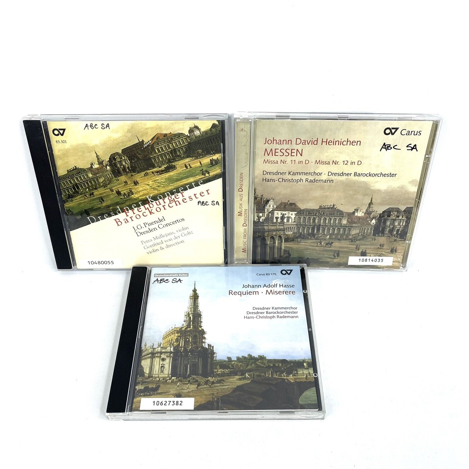 3x Classical Dresdner Barockorchester Caris CD Lot Requiem Messen Freiburger ABC