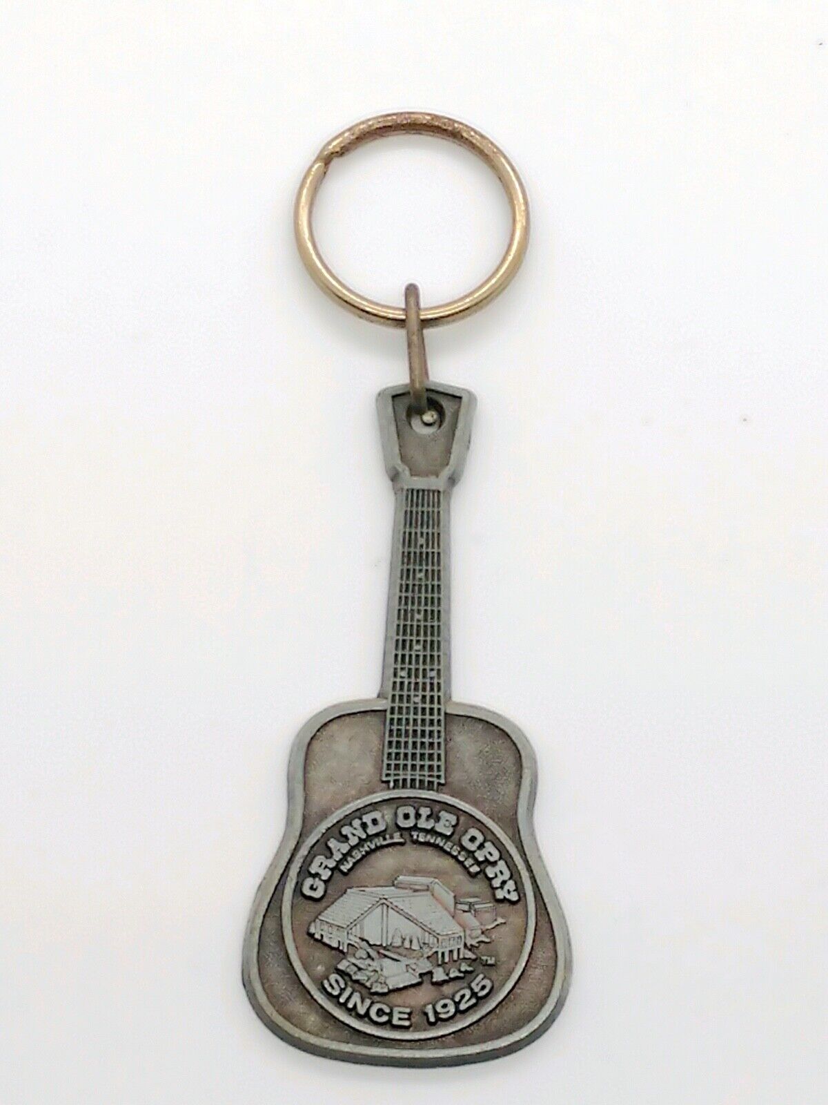 Vintage Grand Ole Opry Nashville Tennessee Since 1925 Guitar Keyring Keychain 