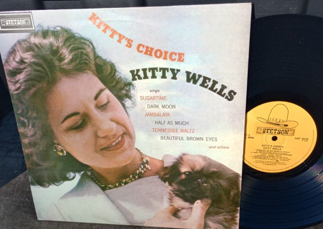 COUNTRY LP, KITTY WELLS, 	KITTY'S CHOICE, HAT-3018,  VG++, SPIN CLEANED 