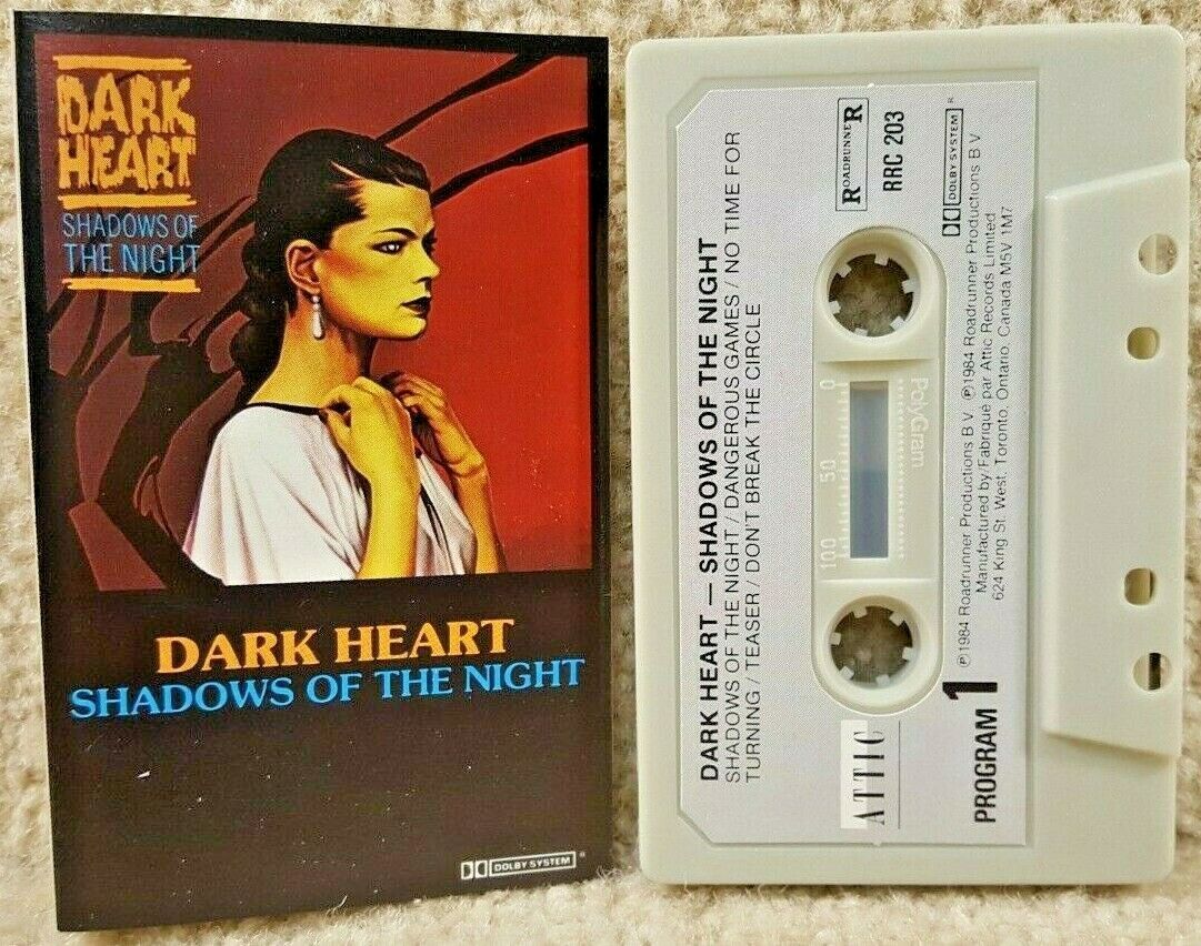 Vintage 1984 Cassette Tape Dark Heart Shadows of the Night Attic Records