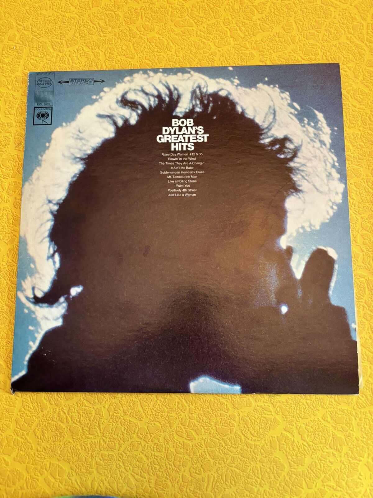 BOB DYLAN GREATEST HITS 2 EYE COLUMBIA STEREO WITH GLASER POSTER EX/EX/EX