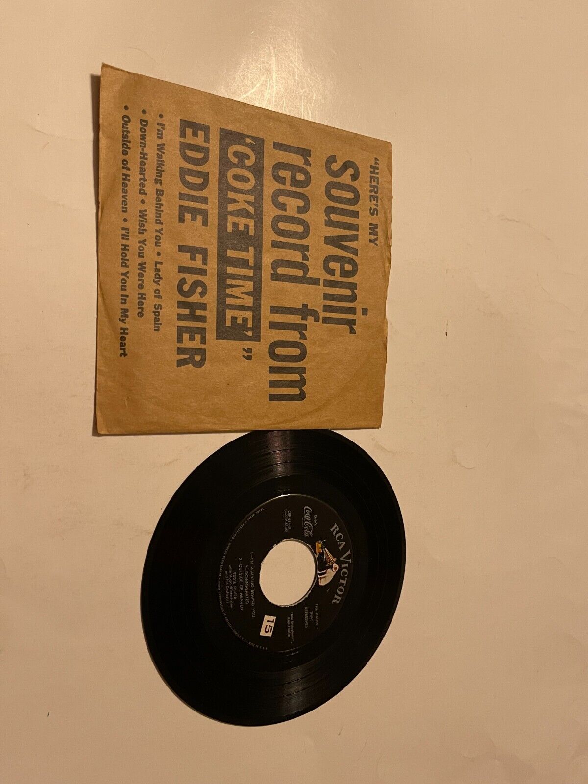 Eddie Fisher – Souvenir Record From Coke Time 1953 RCA EP near mint