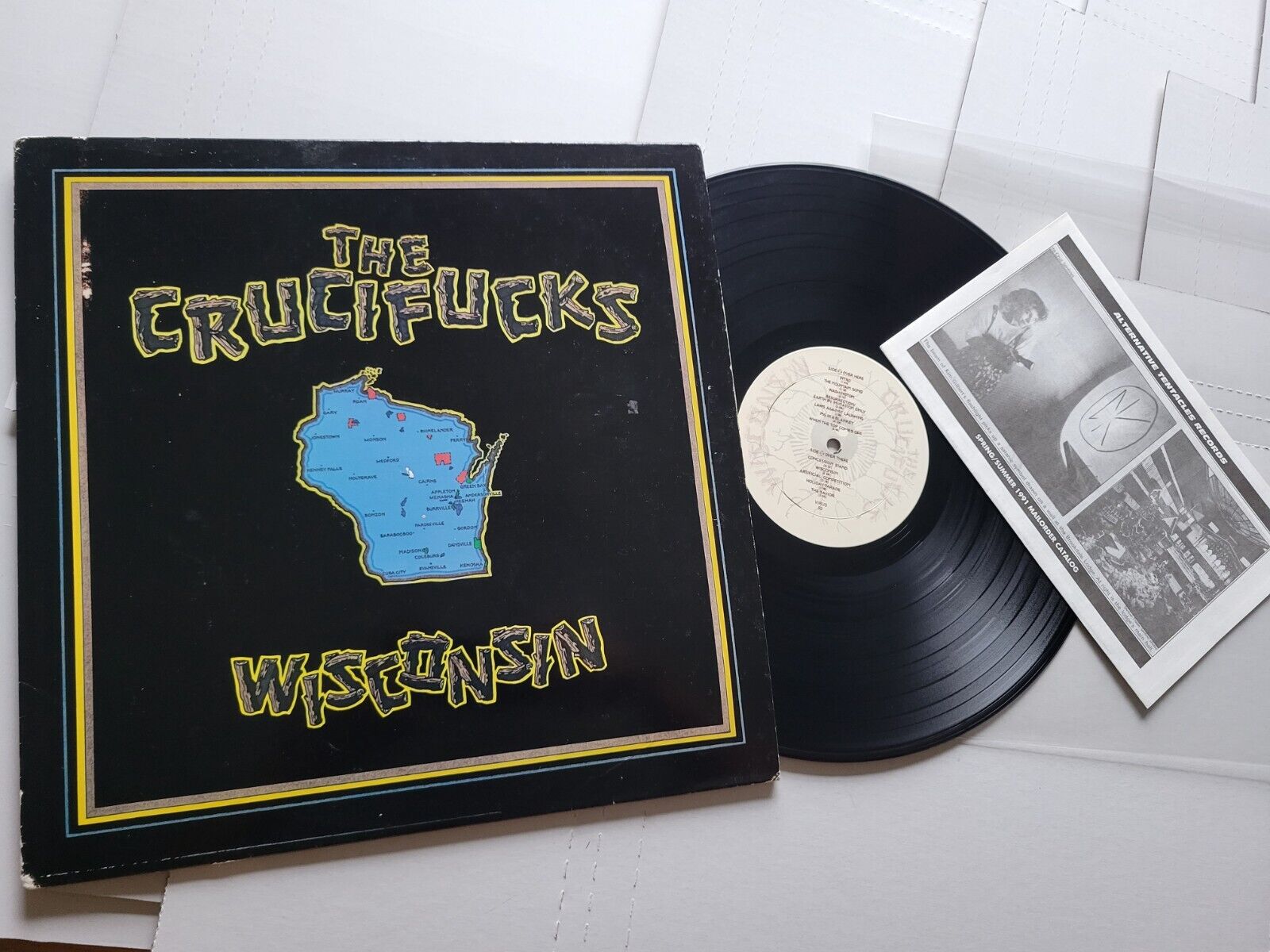 THE CRUCIFUCKS - Wisconsin 1987 ALT PUNK Alternative Tentacles + Catalog LP