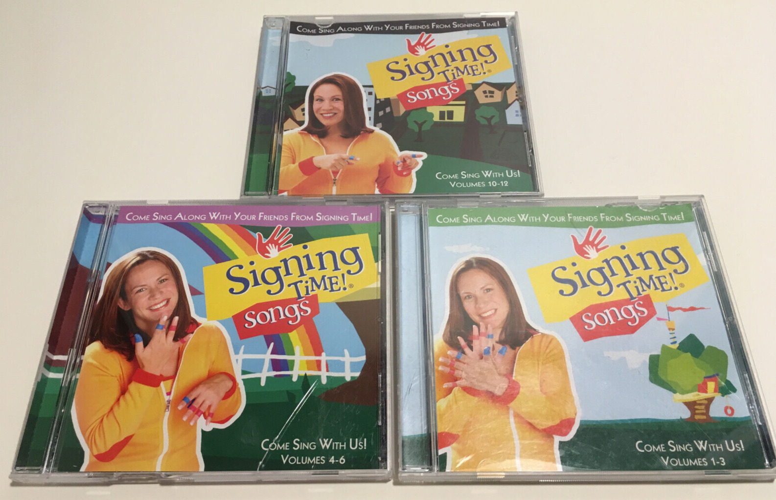 Signing Time 3-CD Disc Lot Set Vol 1-3, 4-6 & 10-12 Come Sing With Us
