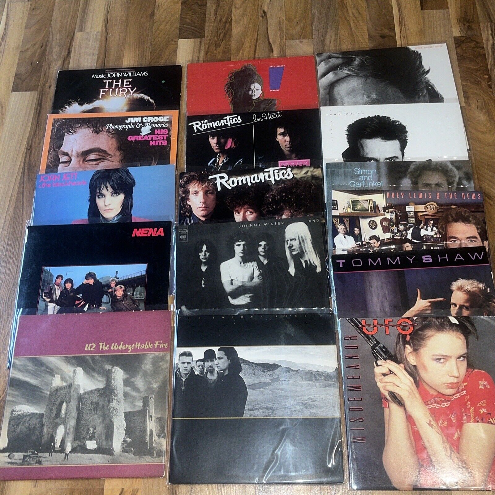 Vintage Vinyl Collection Of 16 Classic Rock Records U2, UFO, Romantics 🔥