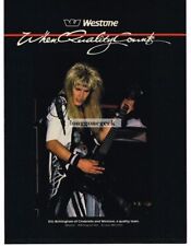 1987 WESTONE Electric Bass Guitar ERIC BRITTINGHAM Cinderella Vintage Print Ad picture