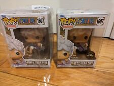 Funko Pop Luffy Gear 5 One Piece GITD GLOW CHASE + Common #1607 + Protector picture