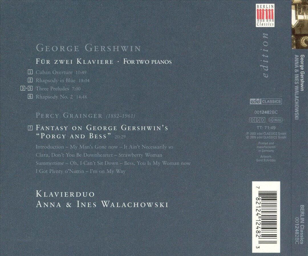 GEORGE GERSWIN FOR TWO PIANOS NEW CD