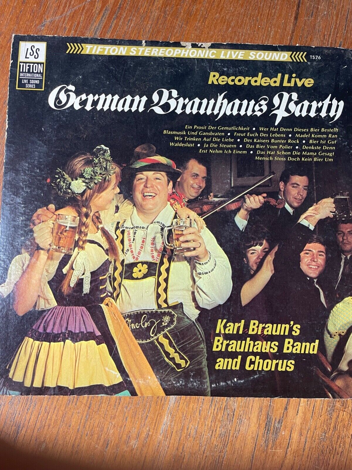 Karl Braun\'s Brauhaus Band and Chorus – German Brauhaus Party LP Vinyl TS76 LIVE