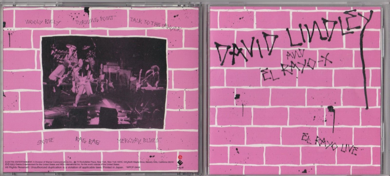 DAVID LINDLEY AND EL RAYO - EL RAYO LIVE  CD 1983 ELEKTRA WPCP-344 JAPAN