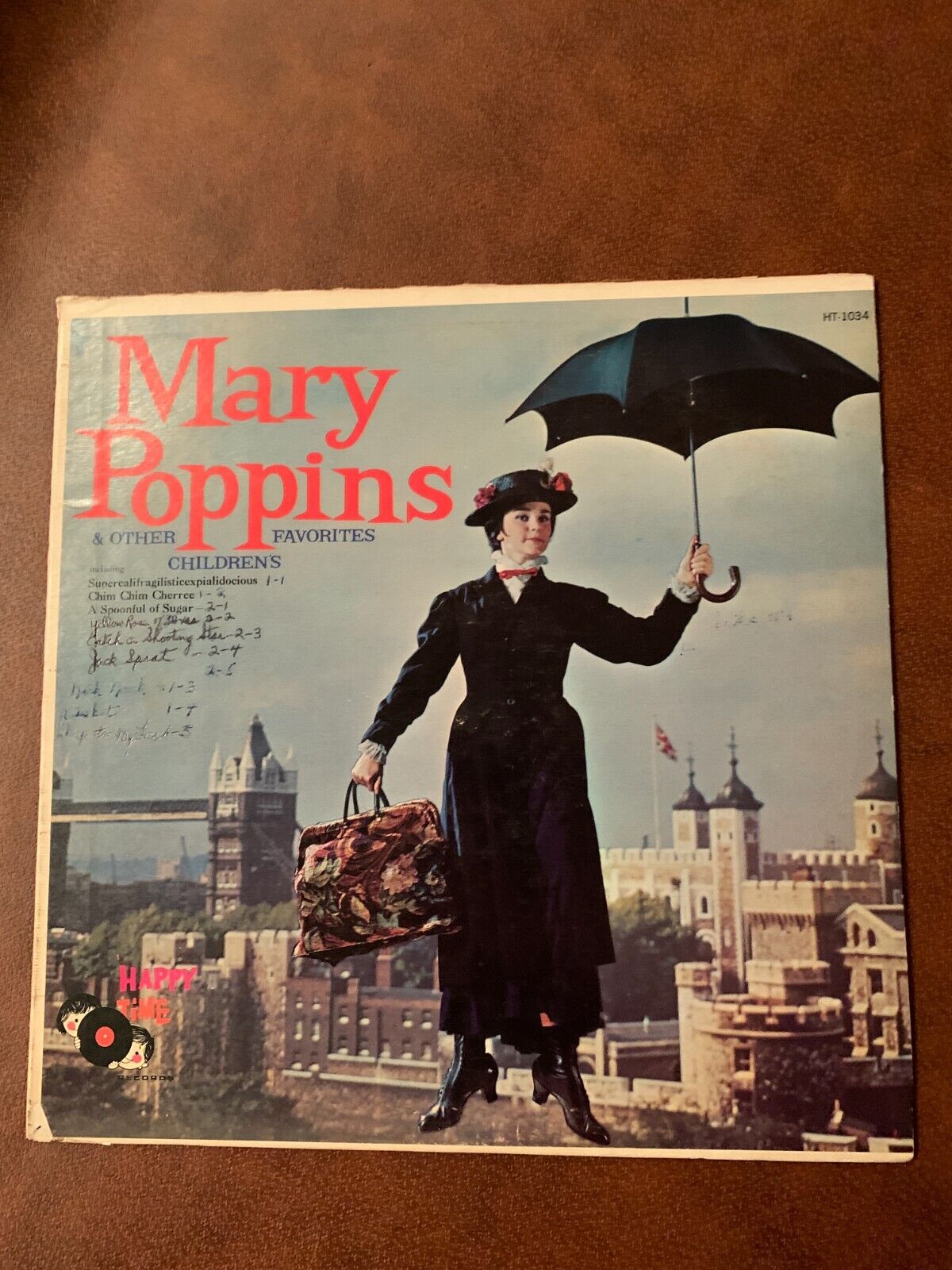 Mary Poppins And Other Children\'s Favorites 1965 HT-1034 Vinyl 12\'\' Vintage