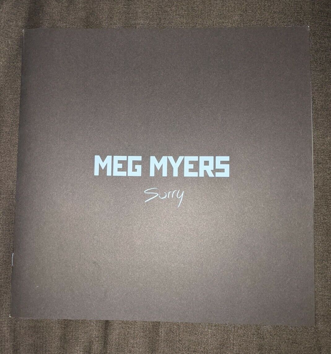 Very Rare Meg Myers Autographed Hand Written Lyrics Sorry Album Limited Edition 