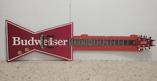 Vintage 80's BUDWEISER Bow Tie Guitar BEER SIGN Cardboard Promo Advertising RARE picture