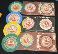 Lot of 10 Vintage Red Raven Magic Mirror Movie Record 78 rpm Animated picture