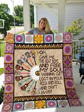 Hippie Lyric Song Quilt Blanket for Bed / Sofa picture
