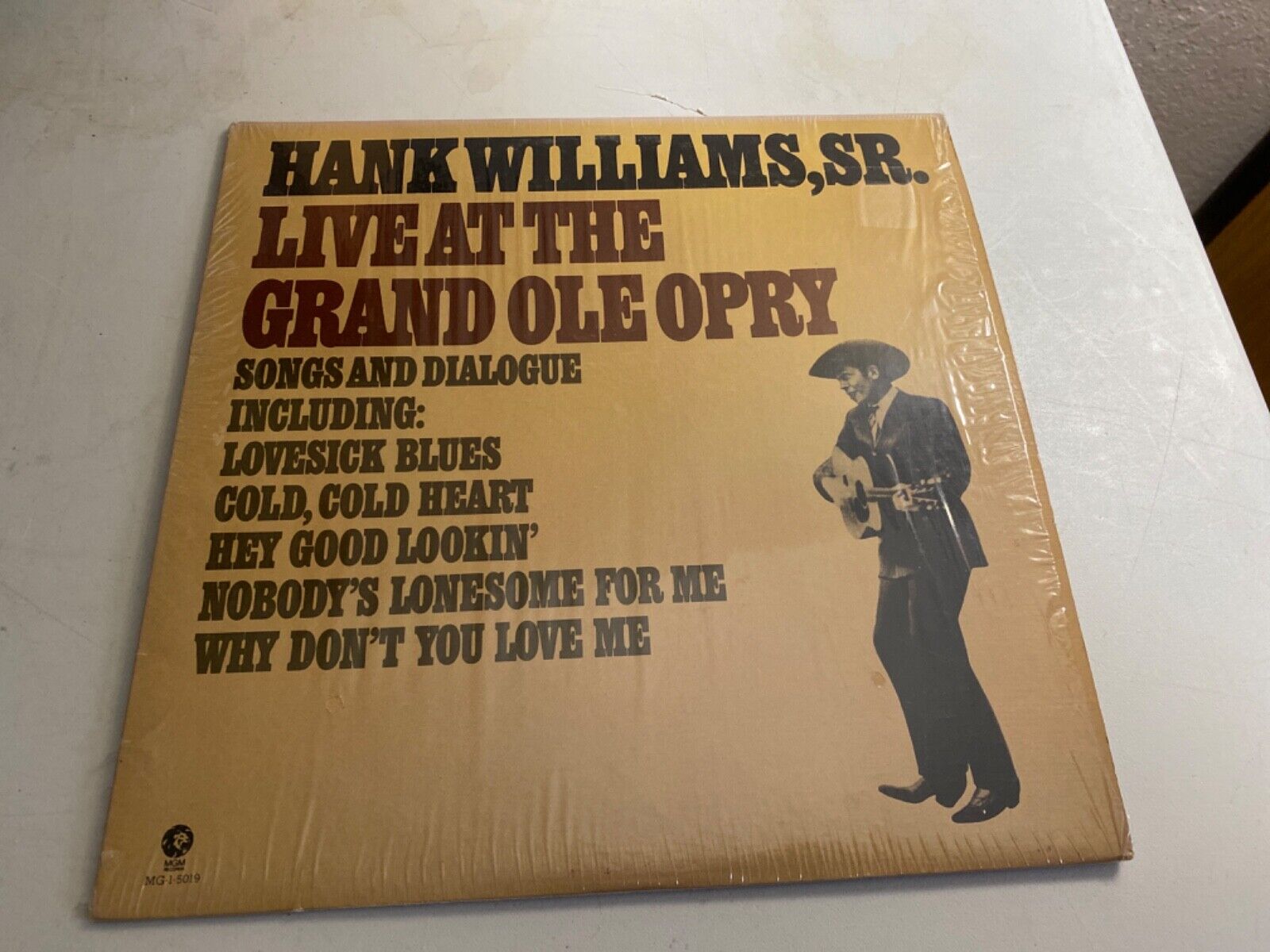 HANK WILLIAMS – LIVE AT THE GRAND OLE OPRY VINYL LP RECORD MGM RECORDS MG-1-5019