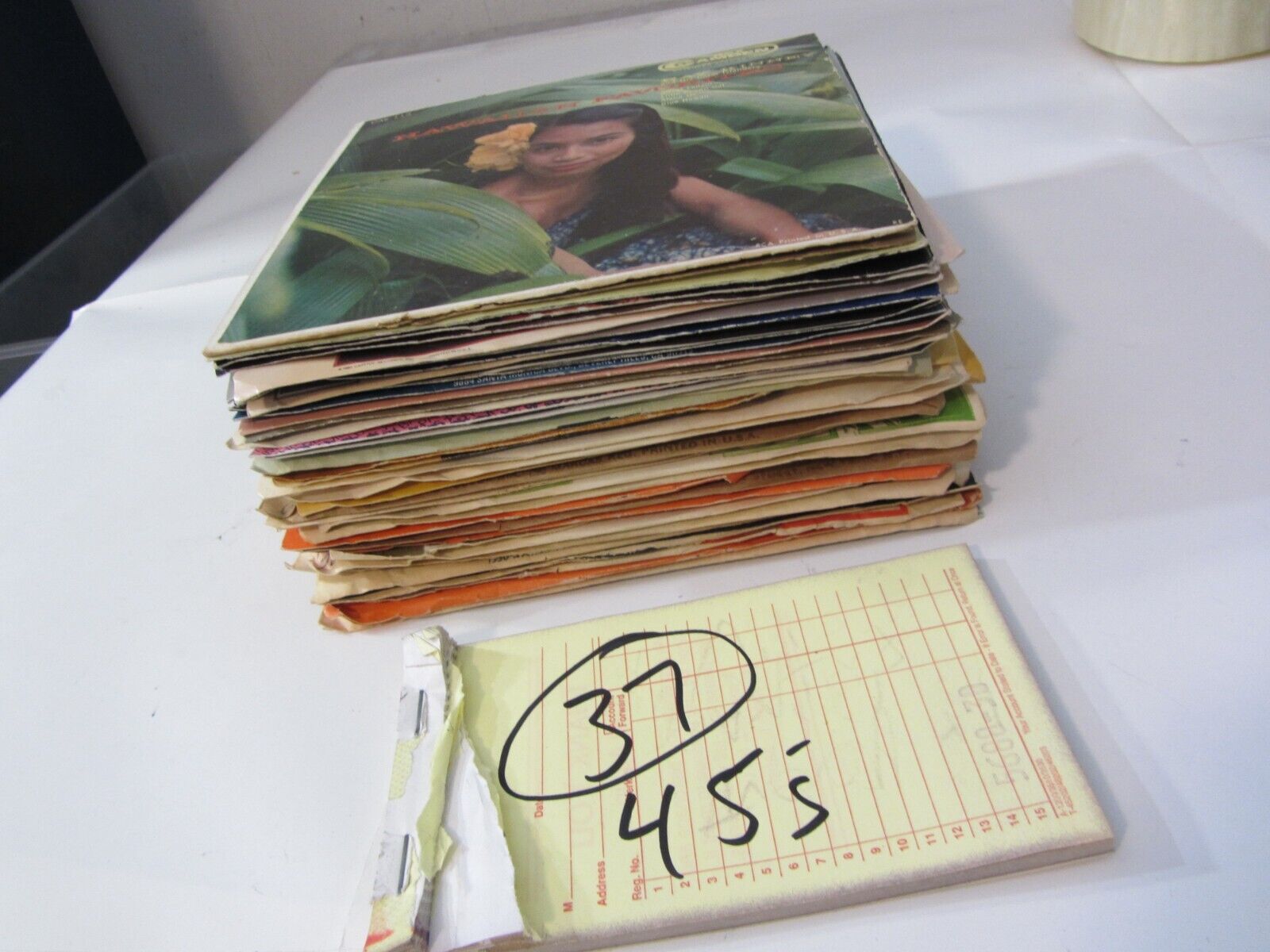 Huge lot 45rpm records 37 vintage record collection - Rock Pop Country etc.
