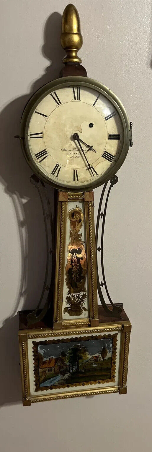 Aaron Willard JR Style Banjo Clock 