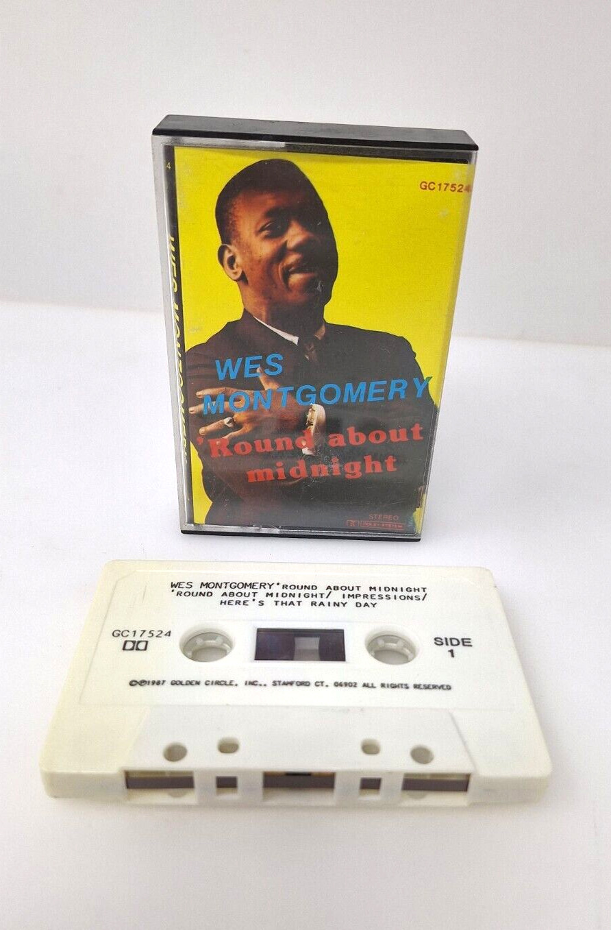 Vintage Round About Midnight by Wes Montgomery Cassette Tape 1987 Jazz GC 17524