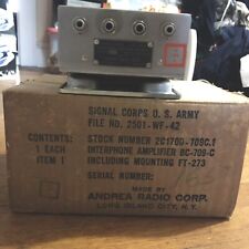 Vintage Signal Corps U S ARMY Interphone Amplifier BC-709-C Original Packaging picture