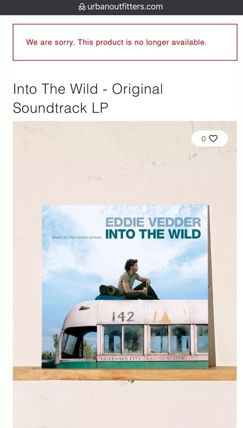 EDDIE VEDDER OST Urban Outfitters Vinyl NEW 2010 LP 20 Dark Matter Twenty Record