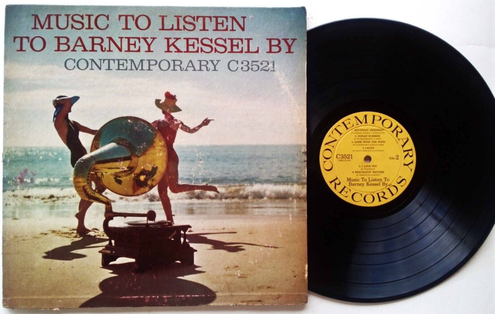 Music to Listen to Barney Kessel By LP Contemporary C3521 DG mono Shelly Manne