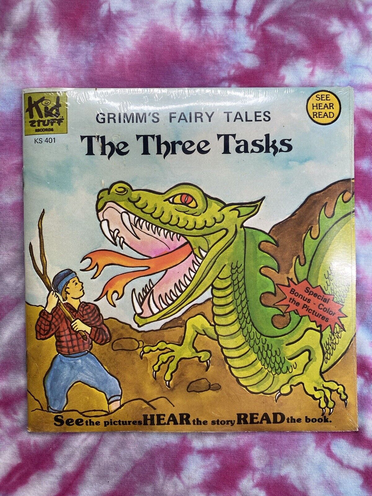 GRIMMS FAIRY TALES THE THREE TASKS 45 VINYL RECORD BRAND NEW READ ALONG VINTAGE 