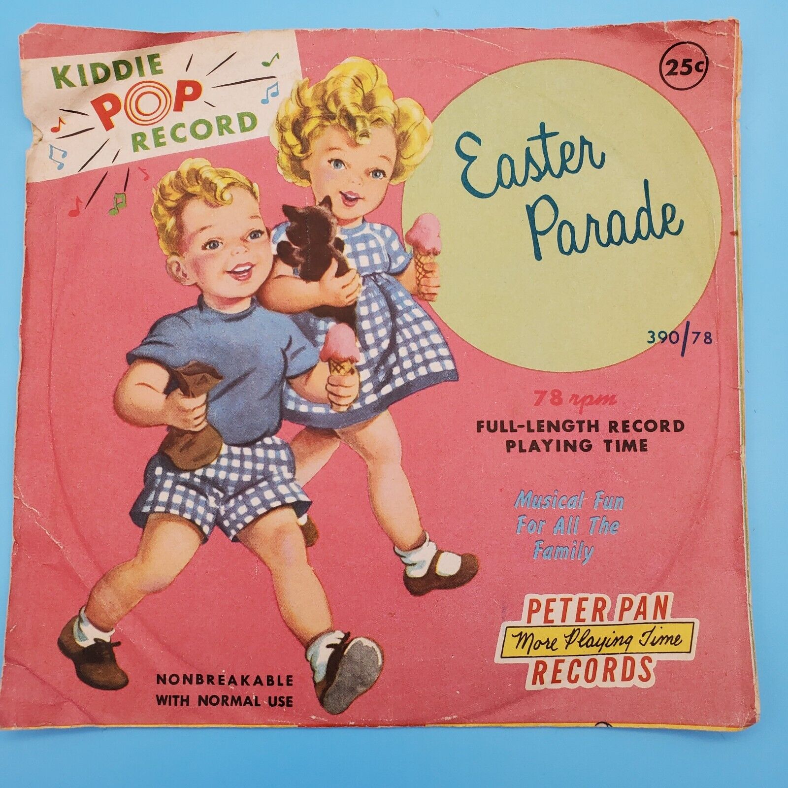 Vintage Peter Pan Records Easter Parade Irving Berlin 78 RPM 1955 