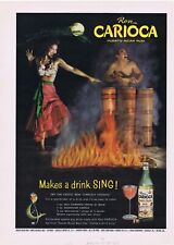 1960 Ron Carioca Puerto Rican Rum Carioca Voodoo Recipe, drums & dancer Print Ad picture