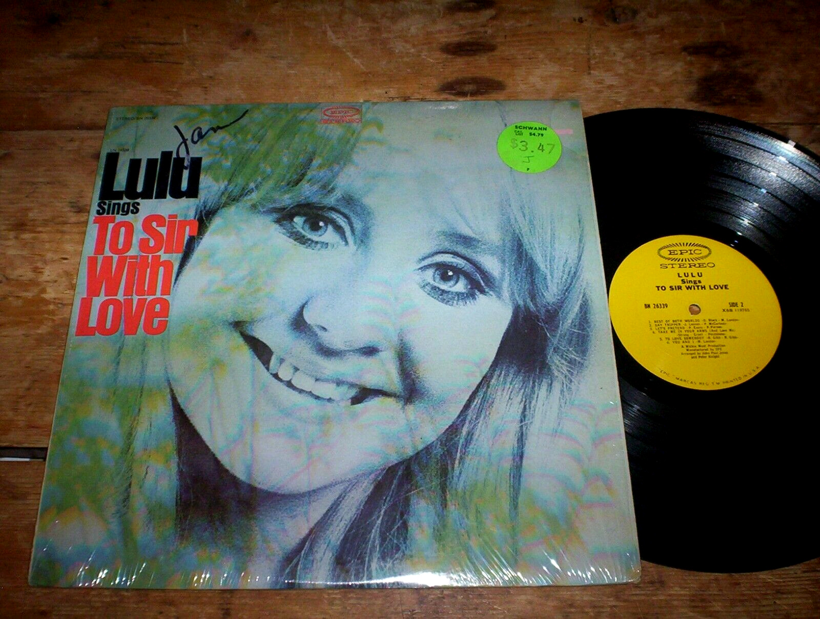 LULU sings TO SIR WITH LOVE 1967 LP in shrink NM- w/ JOHN PAUL JONES J. Page NM-