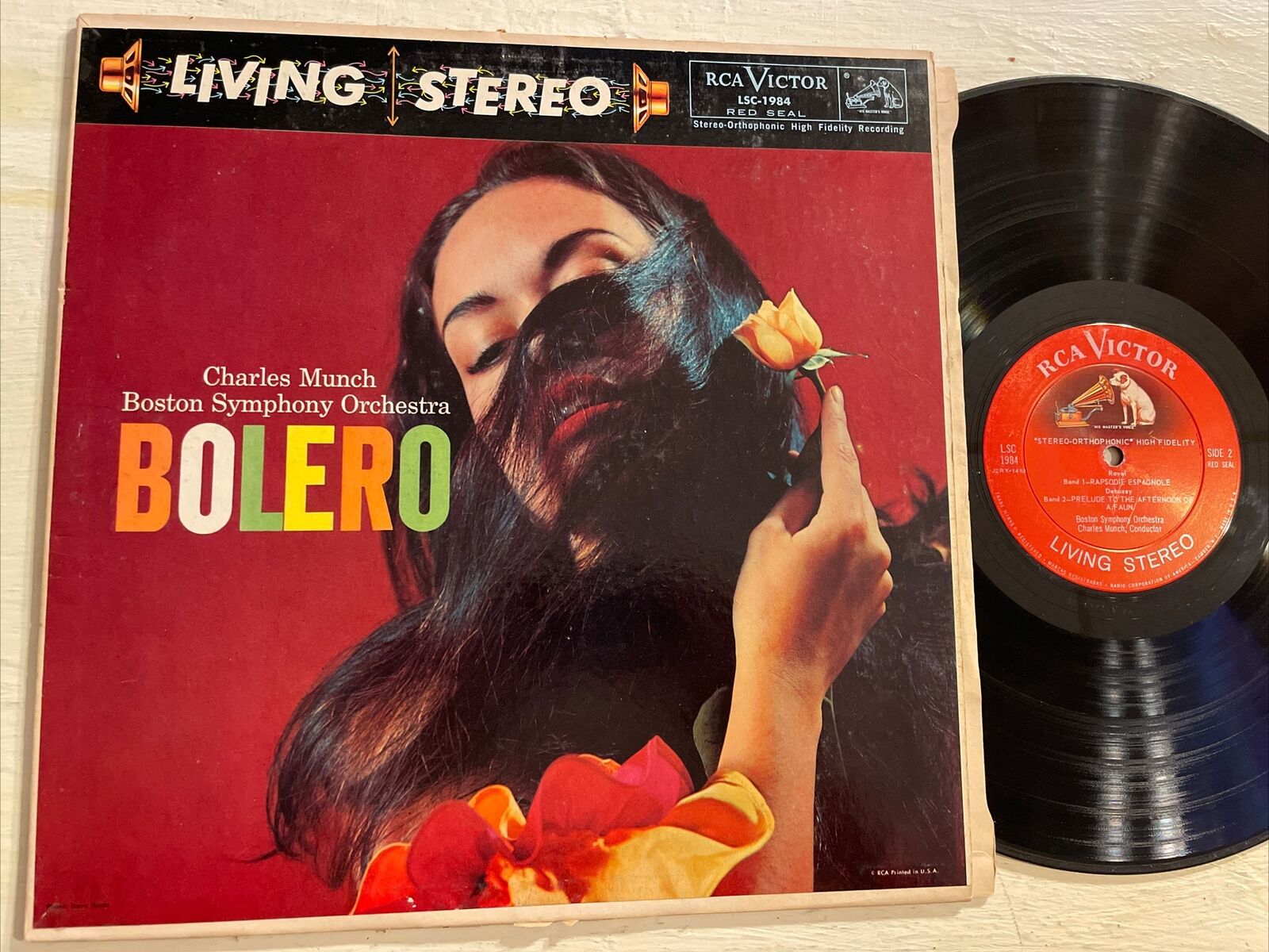 TAS List Charles Munch / Ravel / BSO / Bolero LP RCA Living Stereo 6s/3s VG+