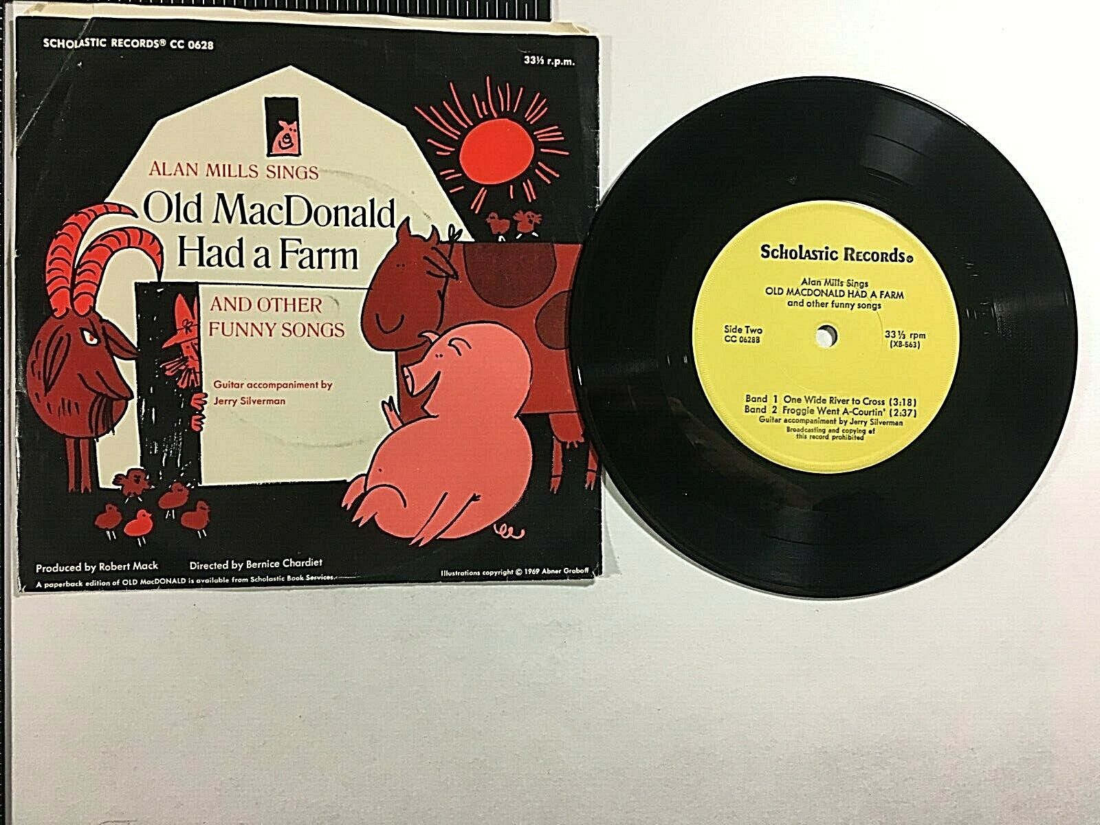 Vintage Scholastic records old macdonald had a farm alan mills 33 1/3 vinyl