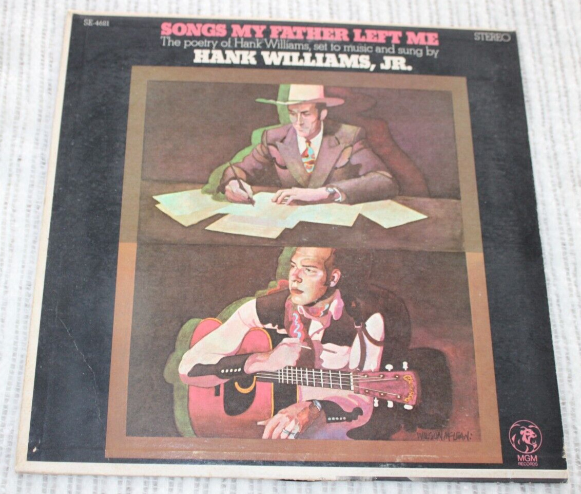 Vintage Hank Williams Jr Songs My Father Left Me Vinyl LP Record 1969