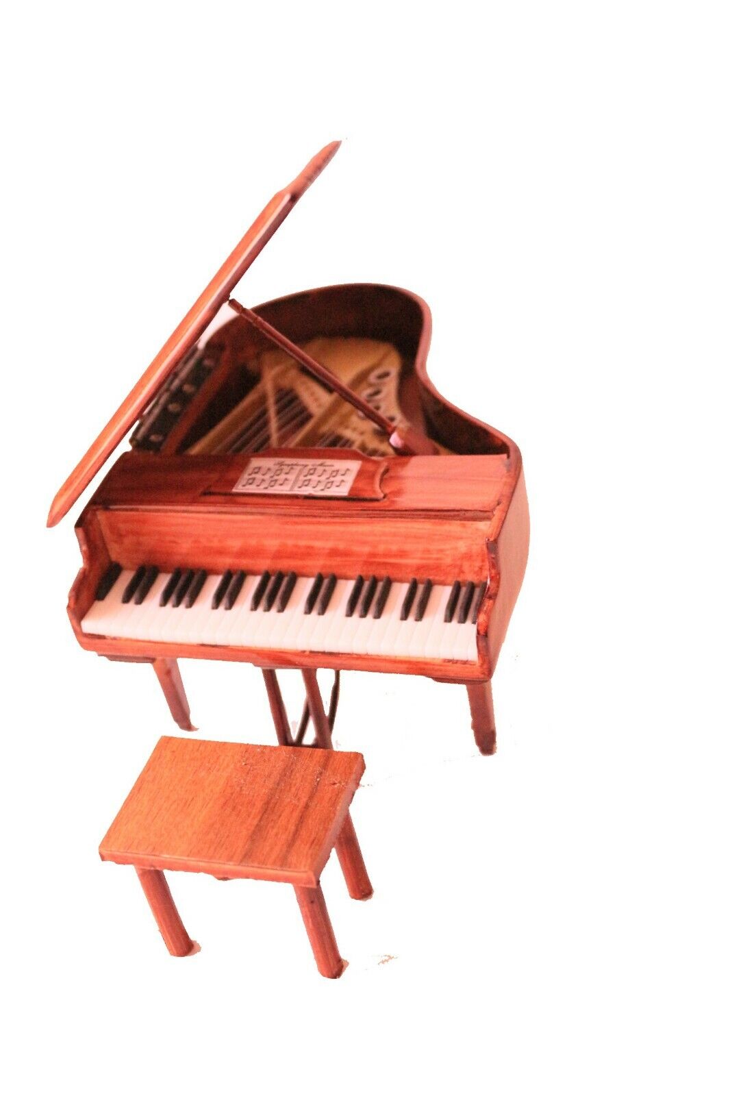 Hand made Wooden Miniature Brown Piano Replica