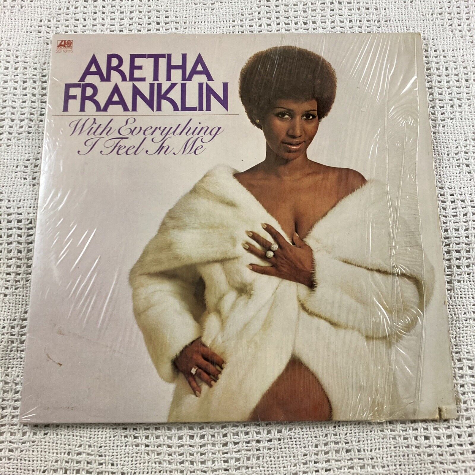 Aretha\'s Franklin With Everything I Feel in Me 1974 Vintage Vinyl Record G+VC