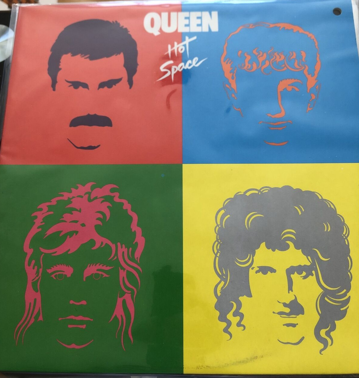 Mint- Queen Hot Space Warner Records 1st Edition 1982 Promo Punch Stereo LP