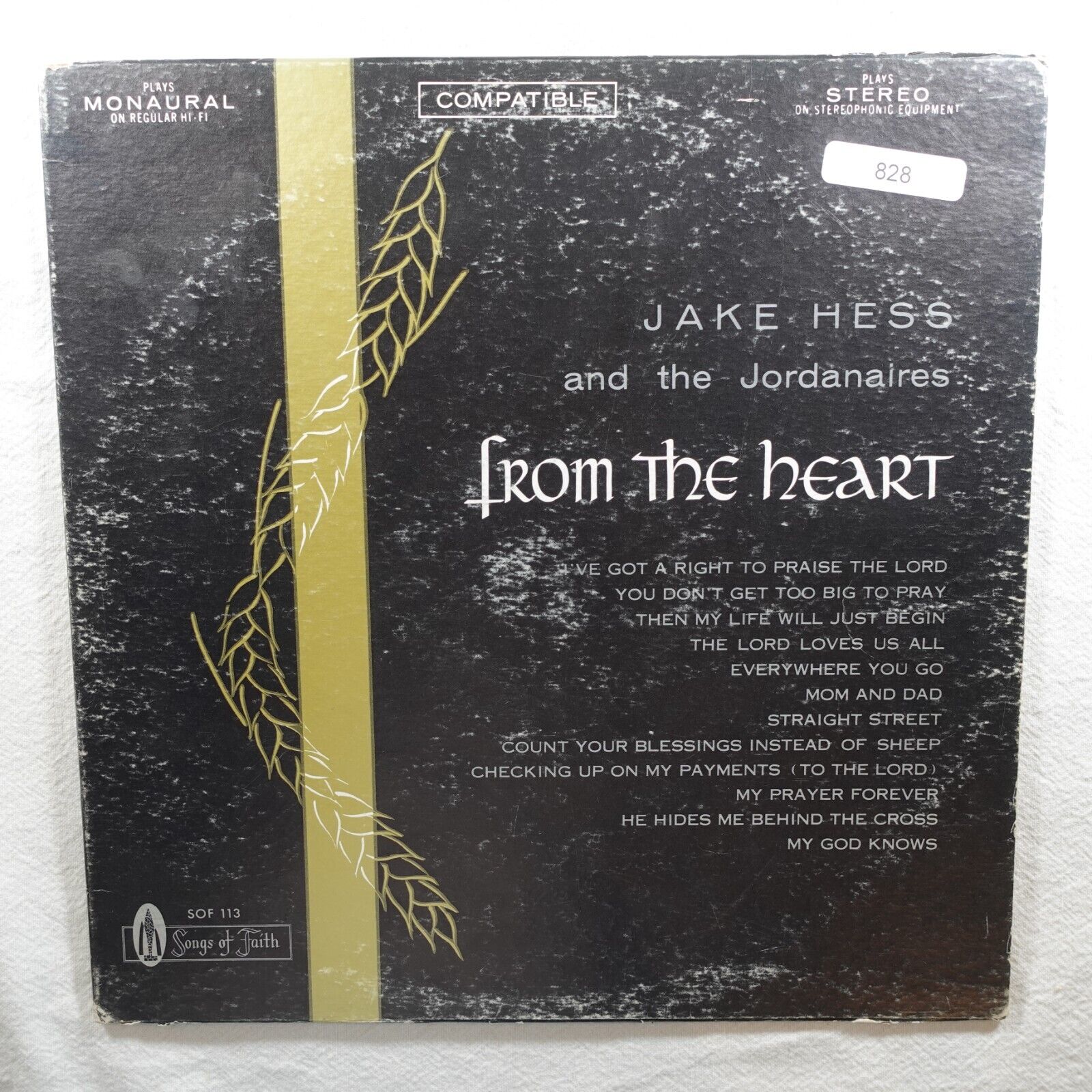 Jake Hess From the Heart   Record Album Vinyl LP