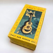 VT Collectible Strum a Guitar Salt and Pepper Shakers Empty Cardboard Box Starke picture