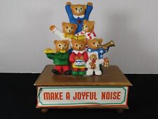 Vintage Teddy Bears Music Box Silvestri Taiwan Christmas Make Joyful Noise B8820 picture