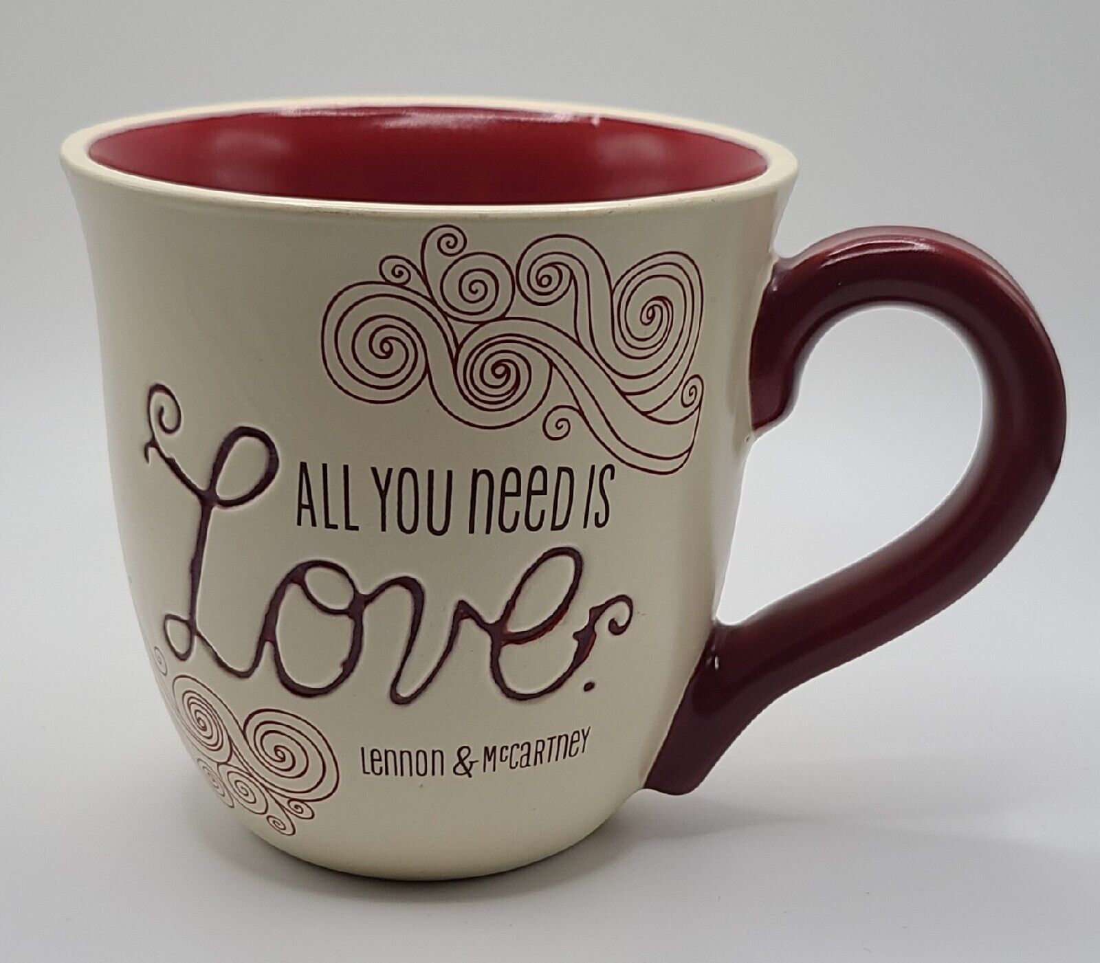 Hallmark Mug All You Need Is Love Lennon & McCartney Beatles Lyrics Coffee Cup